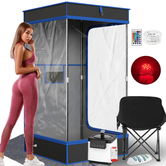 Portable Sauna Tent, Pop up Sauna, Personal Steam Sauna W/ Foldable Chair for Home