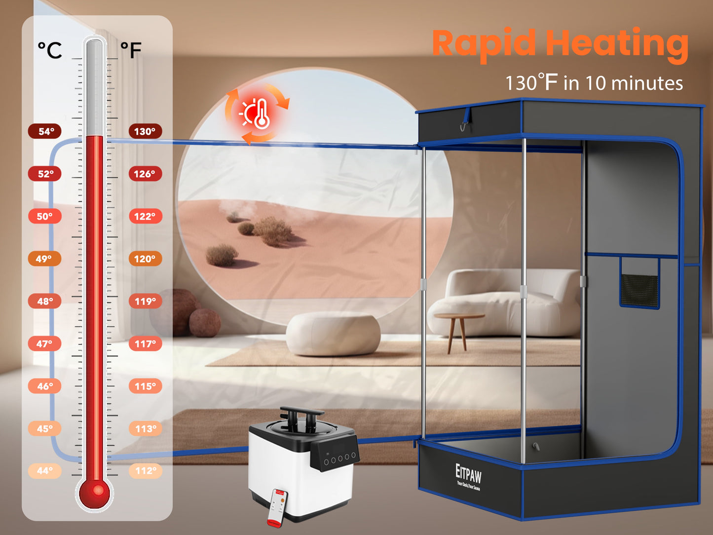 Portable Sauna Tent, Pop up Sauna, Personal Steam Sauna W/ Foldable Chair for Home